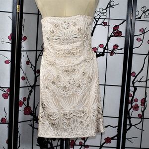 Sue Wong Dresses - BEIGE BEADED COCKTAIL, DRESS 8 Sue Wong Dresses - BEIGE BEADED COCKTAIL, DRESS 8